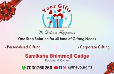 Business card: The Your's गिफ्ट्स Corporate & handmade Gifting (Samiksha Bhimravaji Gadge)
